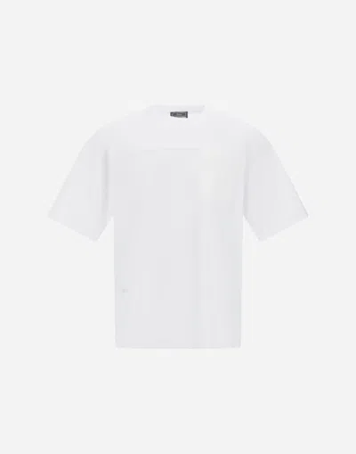 Herno T-shirt In Compact Jersey And Nylon Maestro In White