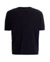 Herno Knit Effect Blue T-shirt In Blue