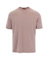 Herno T-shirt Knit Effect Grigio Perla In Pink