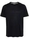 Herno Logo-plaque Wool T-shirt In Blue