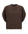 Herno Satin Tunic In Brown
