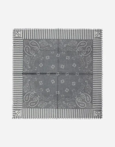 Herno Tuch Aus Paisley Print Cotton In Gray