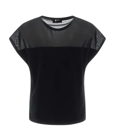 Herno Contrasted T-shirt In Black