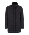 Herno Men Down Jacket With Fur Collar In Blue