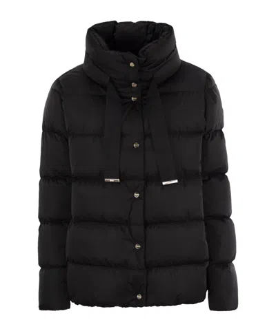 Herno Turtleneck Down Jacket In Black