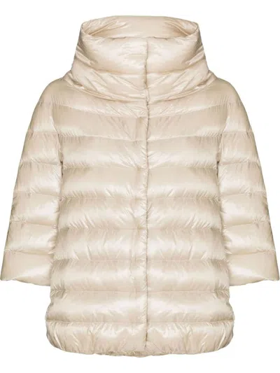 Herno Turtleneck Down Jacket Clothing In Neutral