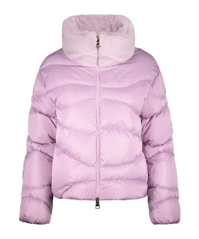 Herno Turtleneck Down Jacket In Pink