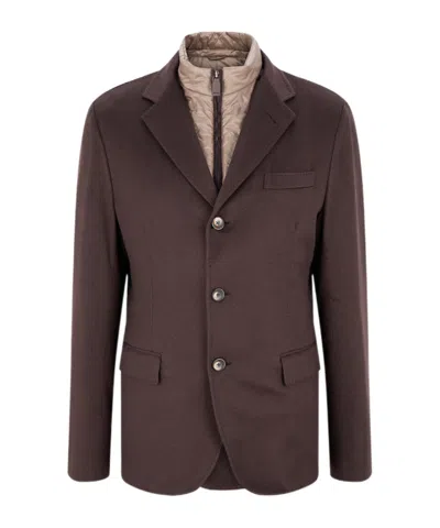 Herno Turtleneck Jacket In Brown