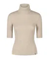 Herno Turtleneck Knit Top In Neutral