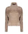 Herno Turtleneck Long-sleeved Sweater In Brown