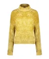 Herno Turtleneck Long-sleeved Sweater In Yellow