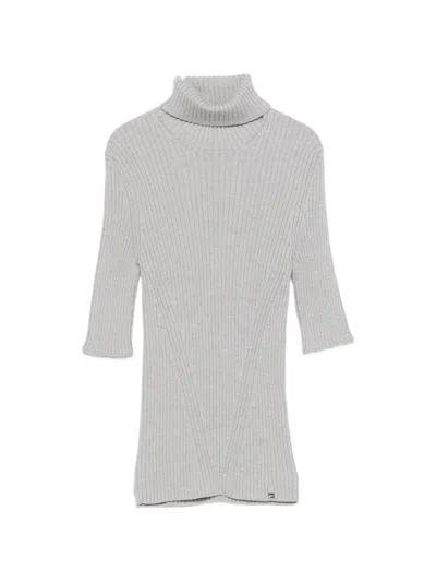 Herno Turtleneck Short-sleeve Sweater In Multi