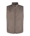 Herno Padded Vests With High Collar And Pockets In Gray