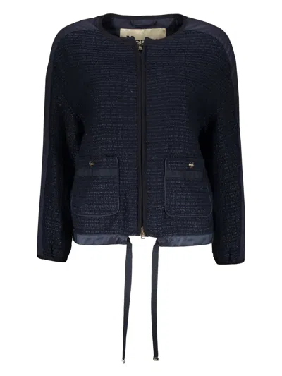 Herno Tweed Jacket In Blue