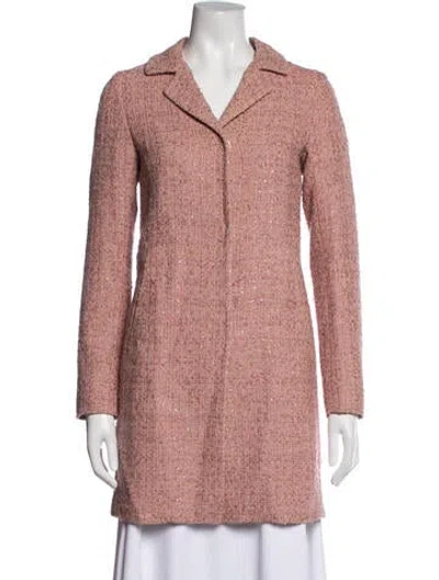 Pre-owned Herno Tweed Pattern Jacket In Pink
