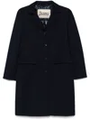 Herno Twill Coat In Blue
