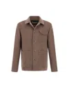 Herno Button-fastening Patch-pocket Jacket In Brown