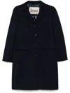 Herno Twill Coat In 9200 Blu Navy