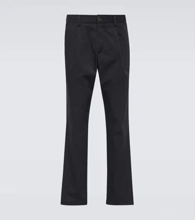 Herno Twill Slim Pants In Nero