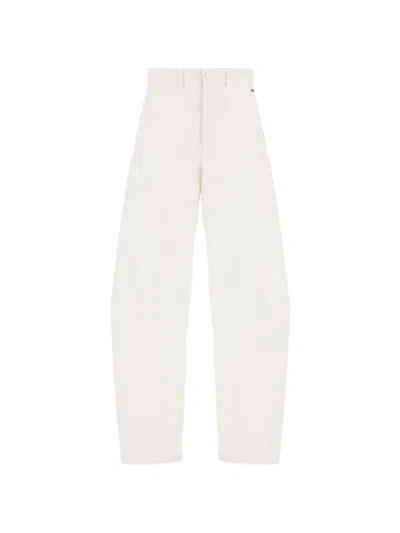 Herno Twill Trousers In White