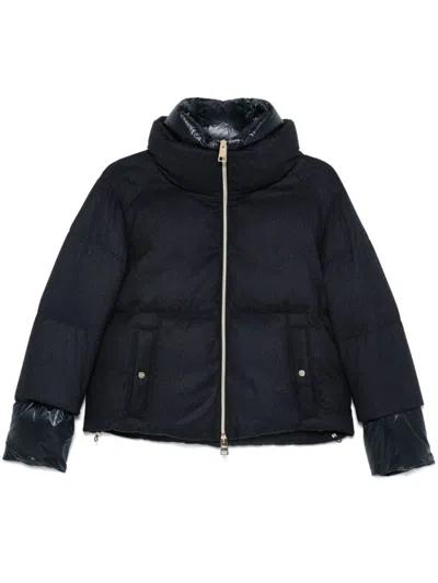 Herno Twill-weave Puffer Jacket In Black