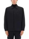 Herno Black 2-layer Gore-tex Laminated Shirt Jacket In Blue