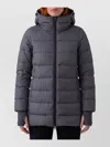 Herno Two Layer Hooded Nylon A Line Jacket In Blue