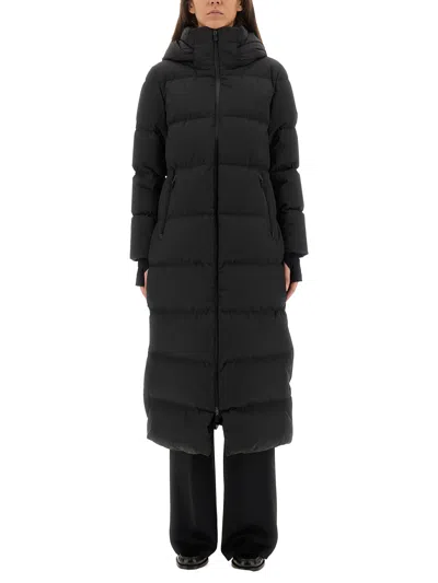 Herno Two-layer Windstopper Long Coat In Black