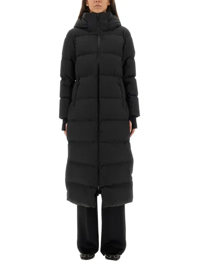 Herno Two-layer "windstopper" Long Coat In Black