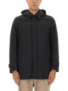 Herno Men's Padded Jacket With Detachable Hood In Black