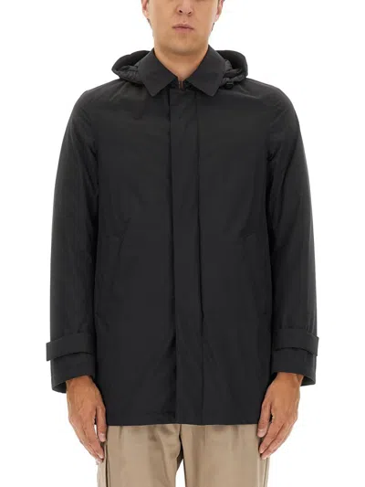 Herno Two-layer "windstopper" Long Parka In Black