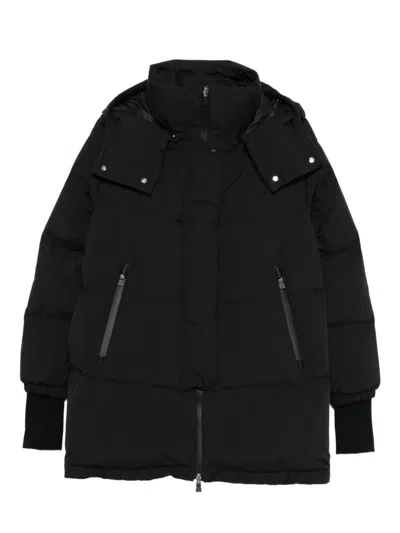 Herno Two Layers Hooded Puffer Coat Clothing In Black
