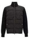 Herno Two-material Puffer Jacket In Black