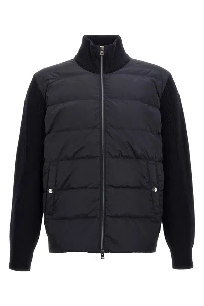 HERNO TWO-MATERIAL PUFFER JACKET