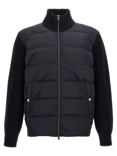 HERNO TWO-MATERIAL PUFFER JACKET