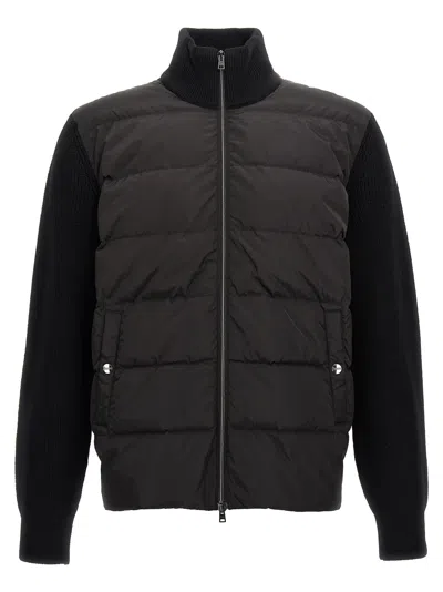 Herno Two-material Puffer Jacket Puffer Jackets Black