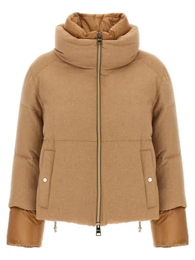 HERNO HERNO TWO-MATERIAL PUFFER JACKET
