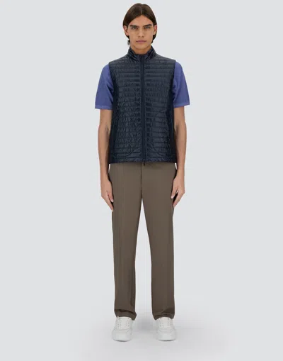Herno Two-tone Reversible Nylon Ultralight Vest In Light Blue