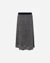 Herno Two-tone Vanis� Wool Skirt In Animal Print