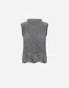 Herno Two-tone Vanis� Wool Vest In Black
