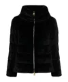 Herno Two-way Zipper Down Jacket In Black