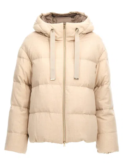 Herno Ultalight Down Jacket In Beige