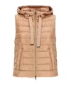 Herno Ultralight Hooded Vest In Nude