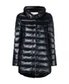 Herno Amelia Stand Collar Down Puffer Coat In Black