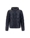 Herno Ultralight Blue Nylon Jacket With Quilted Design In Blue
