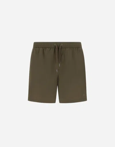 Herno Ultralight Crease Beach Boxers In Light Military