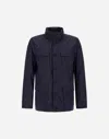 Herno Ultralight Crease Field Jacket In Blue
