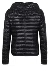 Herno Belted Waist Hooded Long Quilted Shiny Jacket