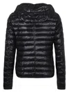 Herno Belted Waist Hooded Long Quilted Shiny Jacket