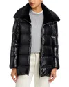 Herno Ultralight Down High Low Mid Length Coat In Black